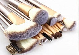 White Make-up Brush Set - 12, 18, or 24 Brush Set