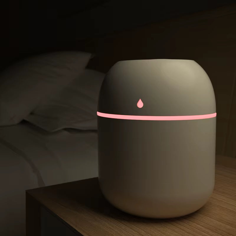 Compact USB Ultrasonic Mini Humidifier & Essential Oil Diffuser - Aromatherapy Car Purifier with LED Light