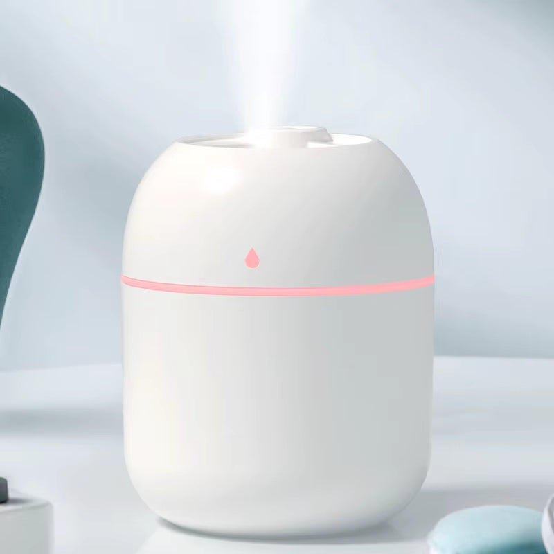 Compact USB Ultrasonic Mini Humidifier & Essential Oil Diffuser - Aromatherapy Car Purifier with LED Light