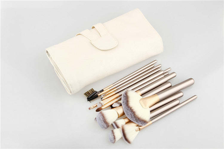 White Make-up Brush Set - 12, 18, or 24 Brush Set