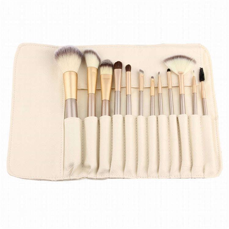 White Make-up Brush Set - 12, 18, or 24 Brush Set