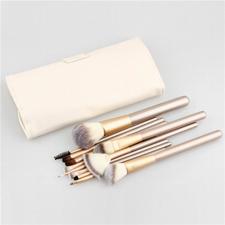 White Make-up Brush Set - 12, 18, or 24 Brush Set