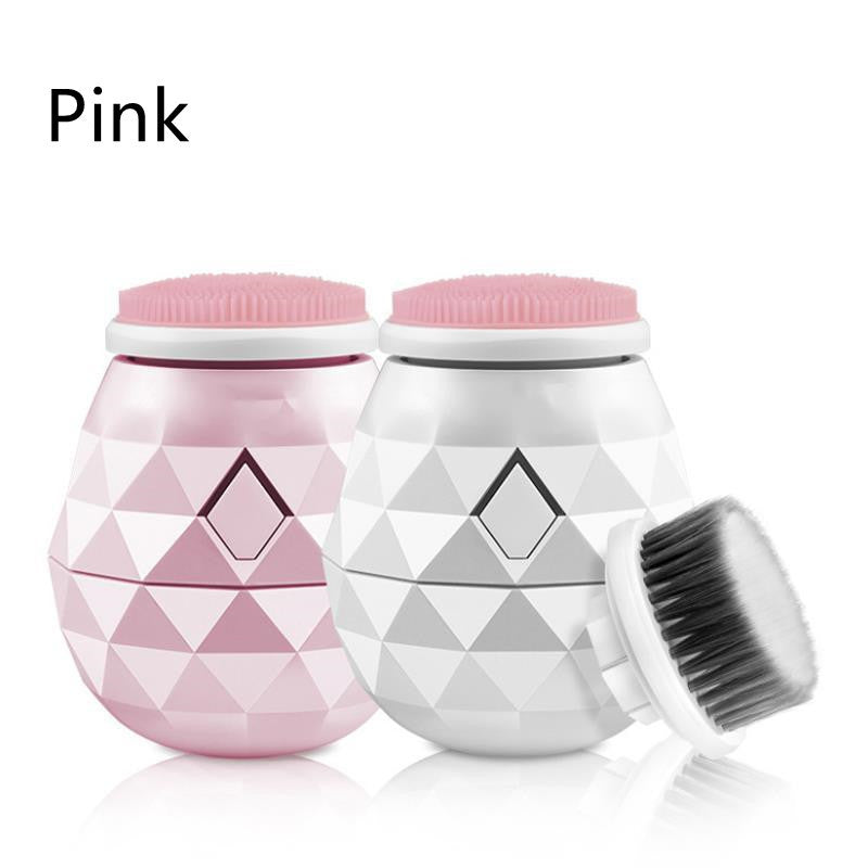 Electric Soft Hair Silicone Facial Massager