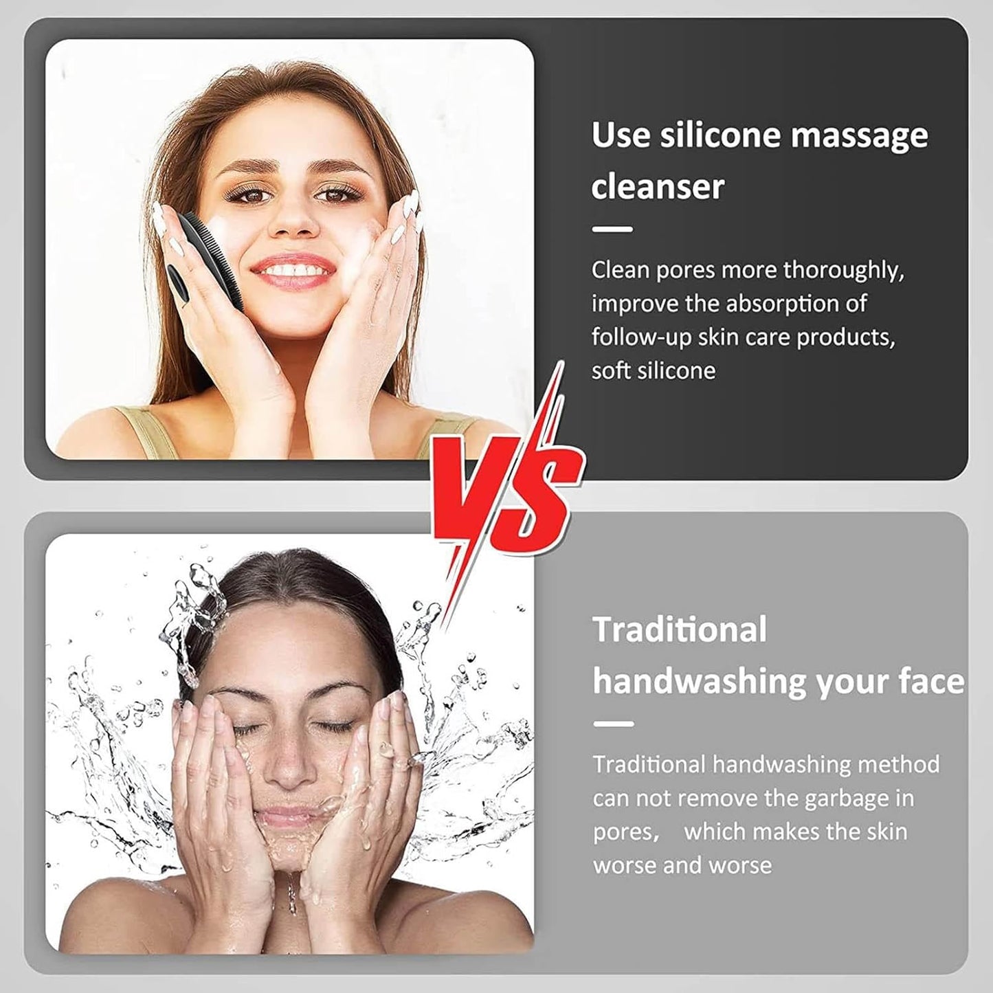 Multifunctional Silicone Exfoliator Face Scrubber - Perfect Facial Cleansing Brush for Home, Travel & Outdoor Use!