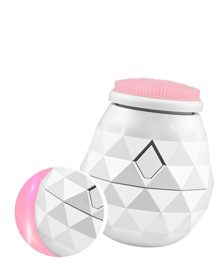 Electric Soft Hair Silicone Facial Massager