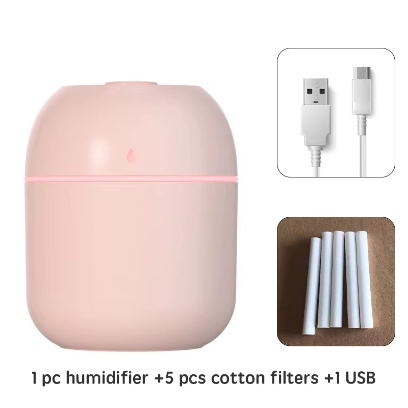 Compact USB Ultrasonic Mini Humidifier & Essential Oil Diffuser - Aromatherapy Car Purifier with LED Light